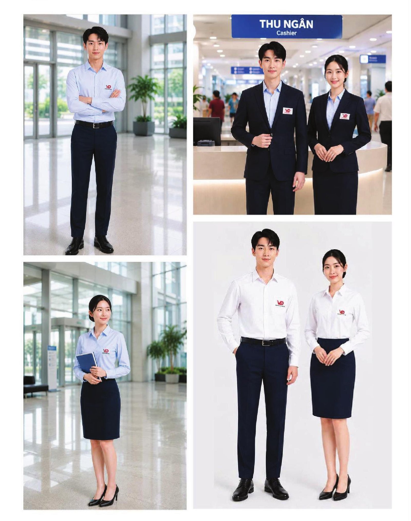 Trang phục lễ tân, hành chính, thu ngân - Việt Đức